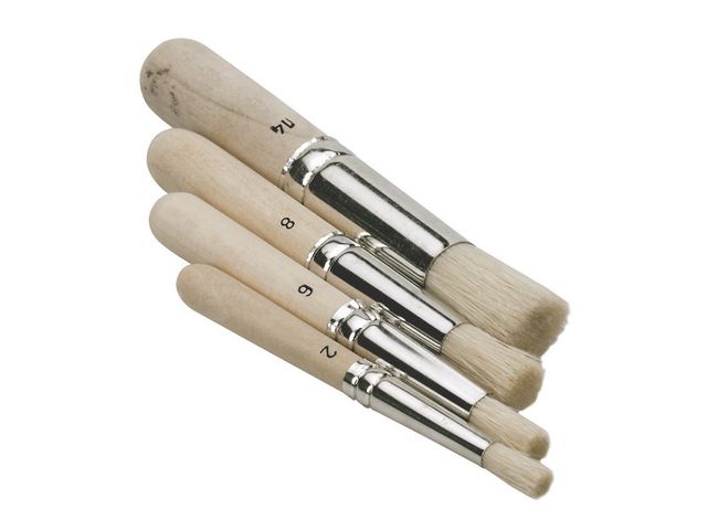 PLAYBOX Schablonpenselset 4/fp | Skola och förskola - Målarfärg och tillbehör - Penslar | Kontorsexperten