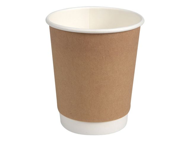 ABENA Kaffebägare double wall 24cl brun 25/fp | Kök och servering - Engångsartiklar - Pappersbägare | Kontorsexperten