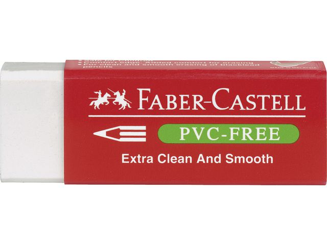 Faber-Castell Radergummi plast Pvc-Fri vit | Skola och förskola - Pennor och tillbehör - Radergummi | Kontorsexperten