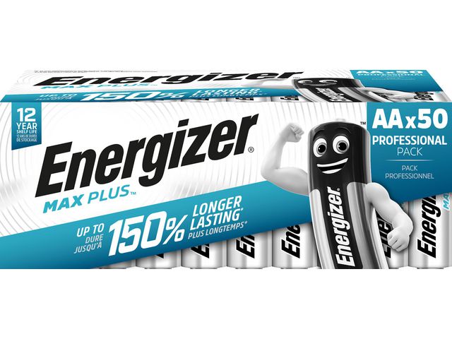 Energizer Batteri Max Plus AA 50/fp | Kontorsmaskiner - Batterier - AA | Kontorsexperten