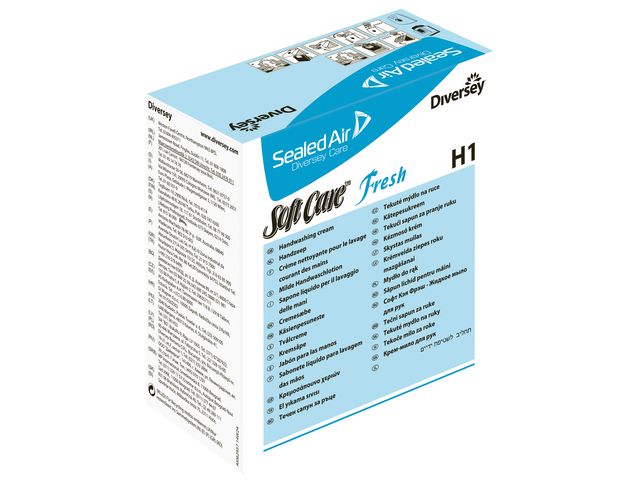 Diversey Soft Care Fresh H1 refillpatron med flytande tvål, 6 x 800 ml | Städ och hygien - Tvål och hygien - Hygiensystem - Soft Care | Kontorsexperten
