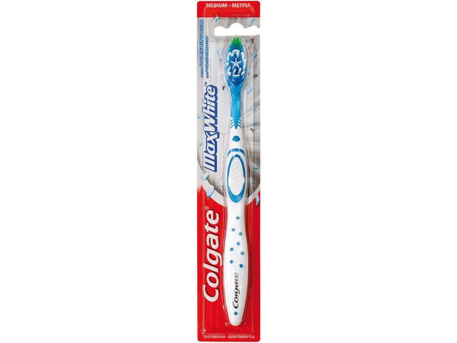 Produktfoto för Colgate MaxWhite Tandbørste - Medium - Grå