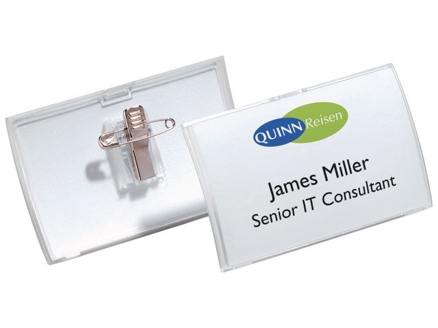 DURABLE Namnskylt 90x54mm 25/fp | Kontorsmöbler och inredning - Namnskyltar och korthållare - Namnbrickor | Kontorsexperten