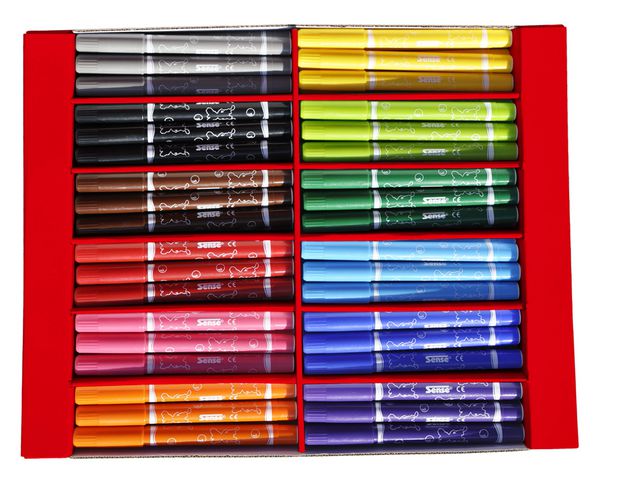 Sense Fiberpennor Jumbo 108/fp | Skola och förskola - Pennor och tillbehör - Fiberpennor - Jumbo | Kontorsexperten