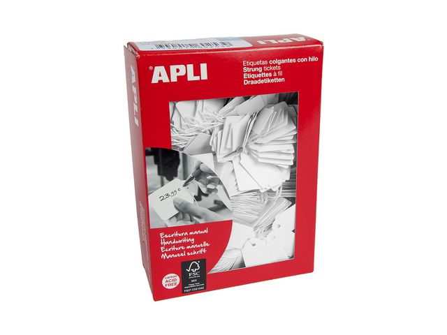 Etikett med snöre 18x29mm 1000/fp | Kontorsmaterial - Butiksmaterial - Prisetiketter och prismärkare | Kontorsexperten