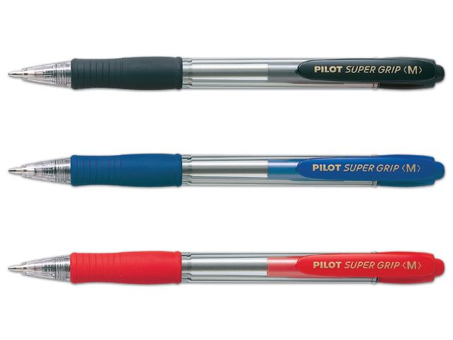 Pilot Kulpenna Super Grip 1,0mm Medium svart | Kontorsmaterial - Pennor - Kulpennor | Kontorsexperten