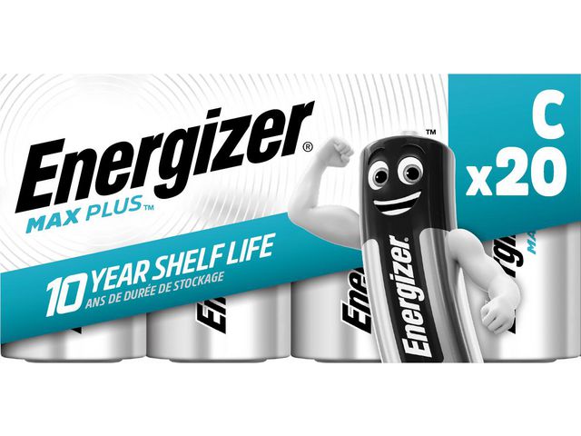 Energizer Batteri Max Plus C 20/fp | Kontorsmaskiner - Batterier - C | Kontorsexperten