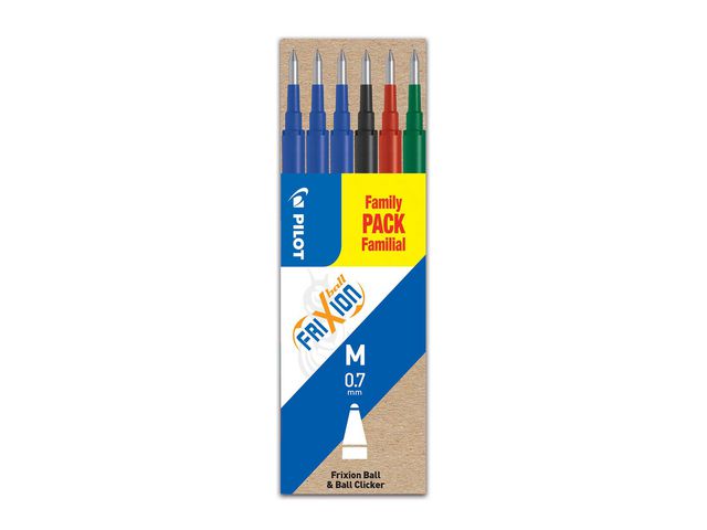 Pilot Refill Frixion 0,7mm 4 färger | Kontorsmaterial - Pennor - Pennpatroner | Kontorsexperten