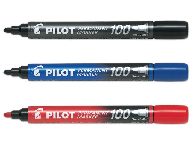 Pilot Märkpenna rund SCA 100 1mm svart | Kontorsmaterial - Pennor - Märkpennor - Rund spets | Kontorsexperten