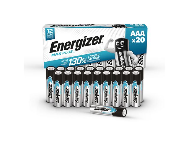 ENERGIZER Batteri Max Plus AAA 20/fp | Kontorsmaskiner - Batterier - AAA | Kontorsexperten