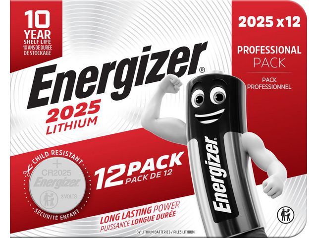 ENERGIZER Batteri Lithium CR2025 12/fp | Kontorsmaskiner - Batterier - Knappcellsbatterier | Kontorsexperten