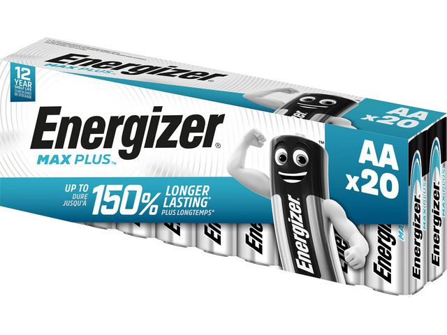 ENERGIZER Batteri Max Plus AA 20/fp | Kontorsmaskiner - Batterier - AA | Kontorsexperten