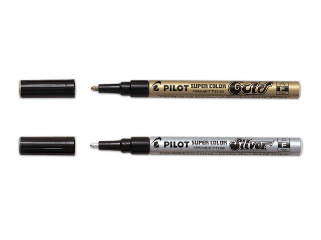 Pilot Märkpenna Super Color 3,0mm silver | Kontorsmaterial - Pennor - Märkpennor - Rund spets | Kontorsexperten