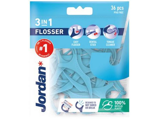 JORDAN Tandtråd 3-in-1 Flosser 36/fp
