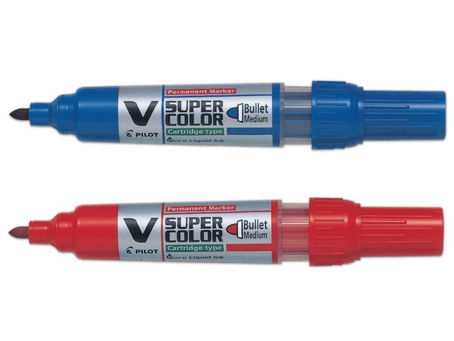 Pilot Begreen Begreen V Super Color permanent märkpenna, kulspets på 2,3 mm, röd | Kontorsmaterial - Pennor - Märkpennor - Rund spets | Kontorsexperten