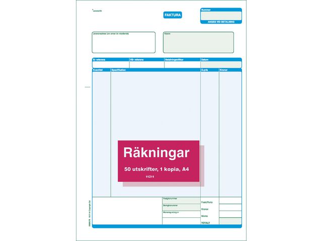 Esselte Blankett Faktura A4 2x50 blad | Kontorsmaterial - Blanketter och bokföring - Blanketter | Kontorsexperten