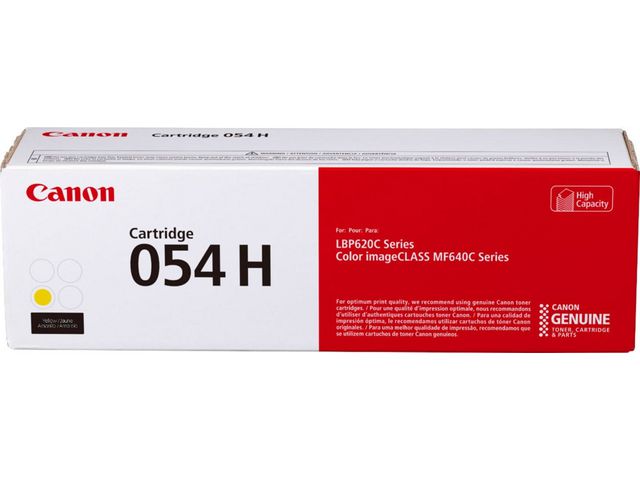 Canon Originaltonerkassett, 054H, gul, hög kapacitet, 3025C002 | Toner och bläck - Tonerkassetter - Toner Canon | Kontorsexperten