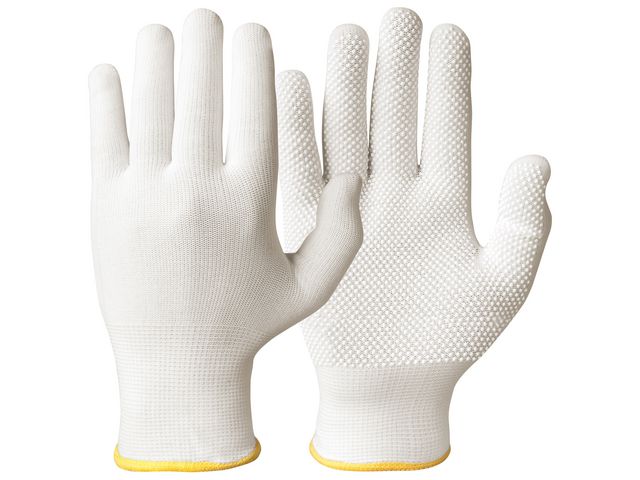 Granberg Textilhandske 0483 noppor vit 8 | Skyddsutrustning - Skyddshandskar - Textilhandskar | Kontorsexperten