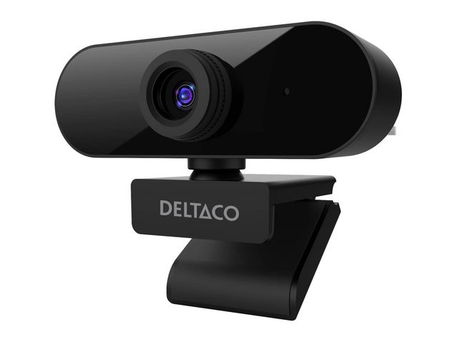 DELTACO Webbkamera W-100 Full-HD | Datorprodukter - Kringutrustning - Webbkameror | Kontorsexperten