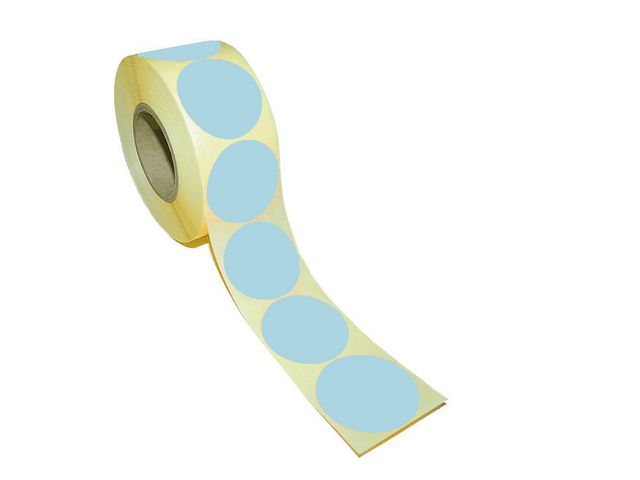 Etikett rund 40mm blå 500/rl | Emballage och lagerutrustning - Etiketter och godsmärkning - Märk- och färgsignalsetiketter | Kontorsexperten