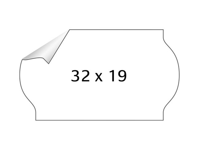 METO Prisetikett 32x19mm avtag vit | Kontorsmaterial - Butiksmaterial - Prisetiketter och prismärkare | Kontorsexperten