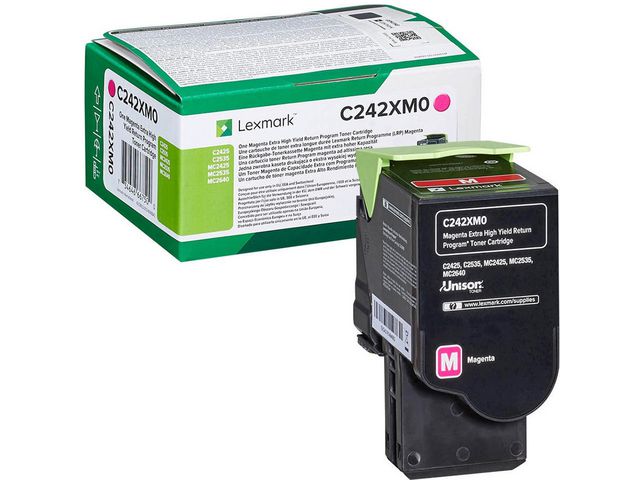 Lexmark Toner C242XM0 Magenta | Toner och bläck - Tonerkassetter - Toner Lexmark | Kontorsexperten