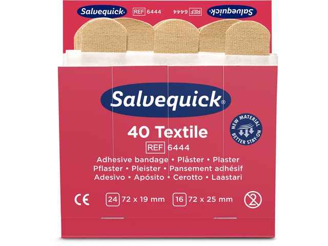 Salvequick Plåster refill textil 40/fp | Skyddsutrustning - Första Hjälpen - Förband och Refill | Kontorsexperten