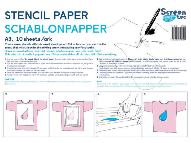 Schablonpapper A3 10/fp | Skola och förskola - Konstnärsprodukter - Tryckfärg och tillbehör | Kontorsexperten