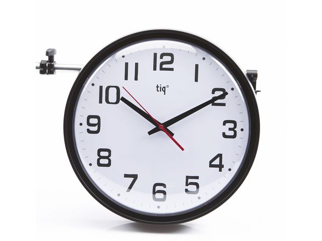 Väggur TIQ med plastlins 35cm svart | Kontorsmöbler och inredning - Väggur - Väggur | Kontorsexperten