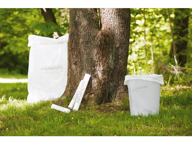 Polynature Komposterbara påsar POLYNATURE PLA stjärnförseglad botten, 100 % biologiskt nedbrytbara, 8 l, vit 25/rl | Städ och hygien - Påsar och säckar - Papperskorgspåsar | Kontorsexperten