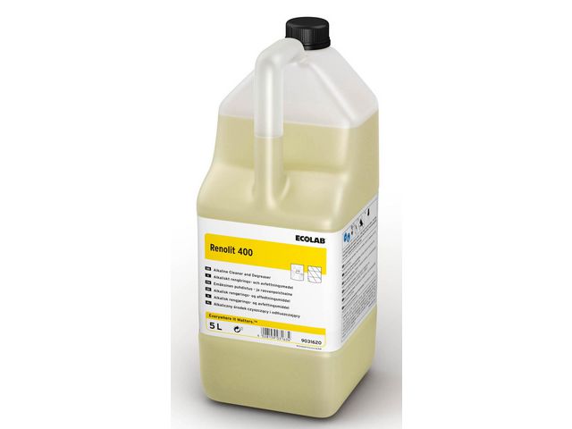 Ecolab Avfettningsmedel Renolit 400 5L 2/fp | Städ och hygien - Rengöringsmedel - Sanitetsrent | Kontorsexperten