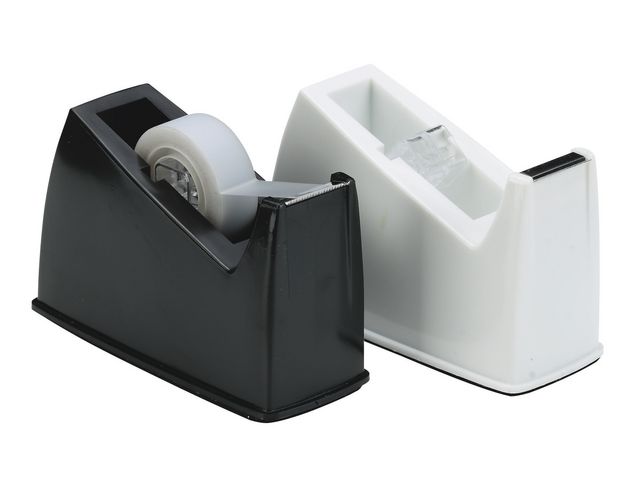 Tejphållare plast gummibas metallkniv 33m svart | Kontorsmaterial - Tejp lim och häftmassa - Tejphållare | Kontorsexperten