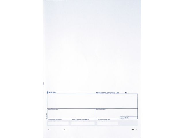 Standardblankett Bankgiro 250/fp | Kontorsmaterial - Blanketter och bokföring - Blanketter | Kontorsexperten