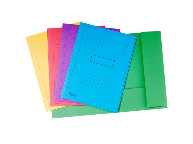 EXACOMPTA Mapp 2-klaff 290g A4 sorterade färger | Kontorsmaterial - Mappar och plastfickor - Mappar övriga | Kontorsexperten