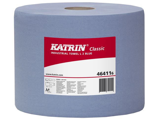 KATRIN Industritork 2-lagers blå | Städ och hygien - Toalettpapper och torkpapper - Industritork | Kontorsexperten