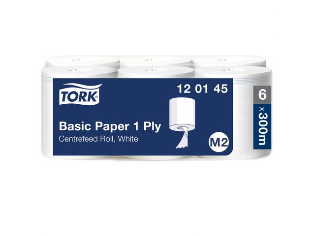 Tork Torkrulle Universal M2 1-lag vit 300m | Städ och hygien - Toalettpapper och torkpapper - Torkrullar | Kontorsexperten