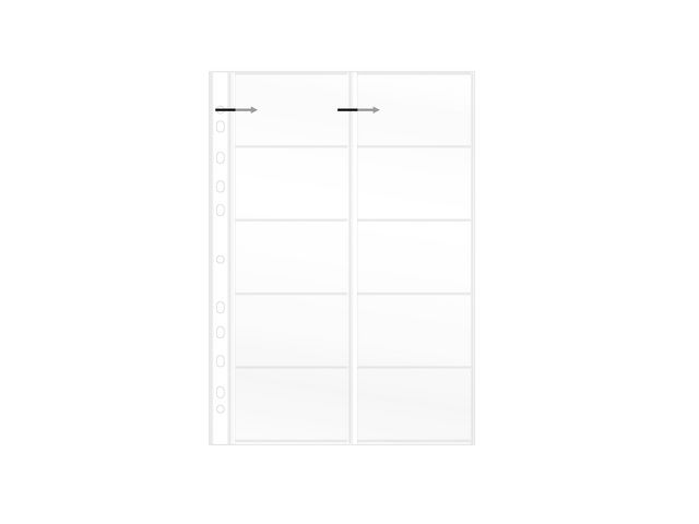 Dokumentskydd för visitkort, A4, kapacitet för 20 kort, 55 x 90 mm, polypropen 10/fp | Kontorsmaterial - Till skrivbordet - Visitkortspärmar | Kontorsexperten