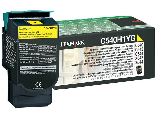 Lexmark Toner C540H1YG, gul | Toner och bläck - Tonerkassetter - Toner Lexmark | Kontorsexperten