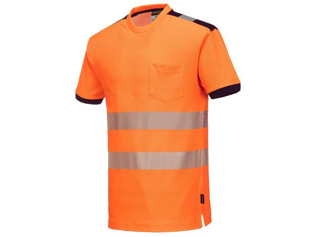 PORTWEST® T-shirt varsel PW T181 kl2 orange 4XL | Arbetskläder - Varselkläder - Varselt-shirts | Kontorsexperten