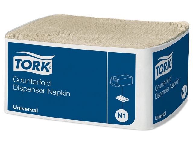 TORK Servett Uni N1 1-lag natur 300/fp | Kök och servering - Servetter och dukar - Dispenserservetter | Kontorsexperten