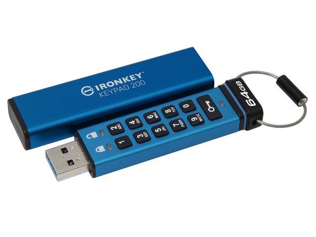 Produktfoto för Kingston USB-Minne Ironkey 200 64GB