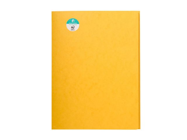 Exacompta Mapp 3-klaff Nature Future® utan gummiband, A4, 200 ark, 240 x 320 mm, presspan, gul | Kontorsmaterial - Mappar och plastfickor - Mappar övriga | Kontorsexperten