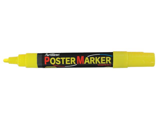 Artline Poster Marker Rund 2,0 mm gul | Kontorsmaterial - Pennor - Märkpennor - Rund spets | Kontorsexperten