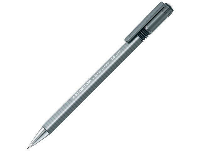STAEDTLER Mekanisk stiftpenna, Triplus Micro, 0,5 mm B-stift, grå pennkropp | Kontorsmaterial - Pennor - Stiftpennor | Kontorsexperten