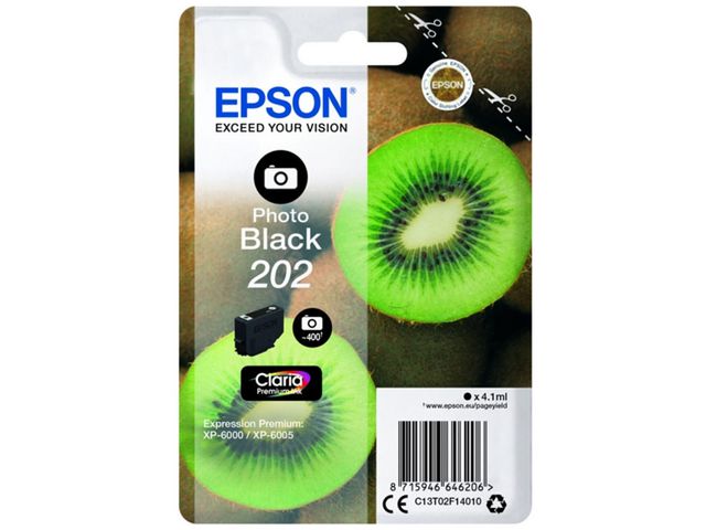 Epson Bläckpatron T202 Photo Black | Toner och bläck - Bläckpatroner - Bläckpatroner Epson | Kontorsexperten