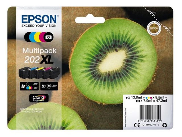 Epson Bläckpatron T202 5-färger XL 5/fp | Toner och bläck - Bläckpatroner - Bläckpatroner Epson | Kontorsexperten