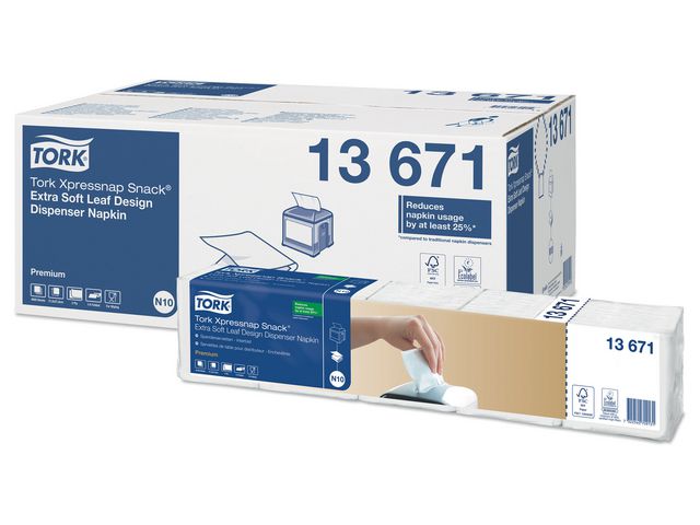 TORK Servett Pre N10 2-lag vit 500/fp | Kök och servering - Servetter och dukar - Dispenserservetter | Kontorsexperten