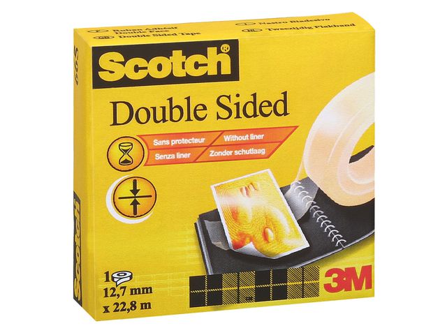 SCOTCH Dubbelhäftande tejp 22,8mx12,7mm | Kontorsmaterial - Tejp lim och häftmassa - Tejp - Dubbelhäftande | Kontorsexperten