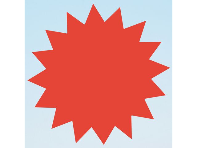 Textkartong stjärna röd 180mm 25/fp | Kontorsmaterial - Butiksmaterial - Textkartong | Kontorsexperten