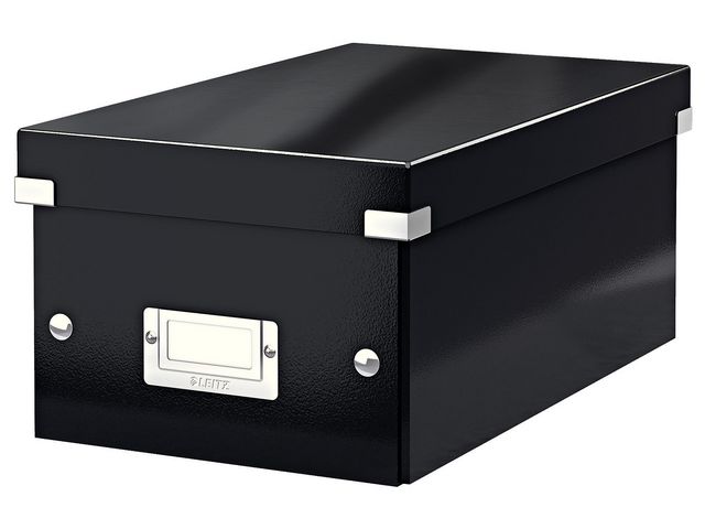 Produktfoto för Leitz Click & Store - Förvaringsbox för medier - kapacitet: 20 DVD, 40 DVD (tunt fordral) - svart